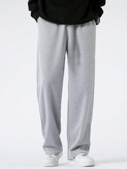 Dockstreet Men Striped Grey Track Pants