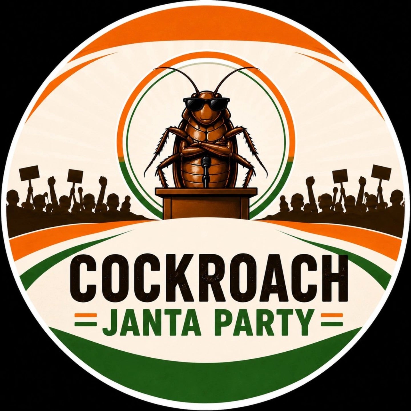 Cockroach janta party sticker