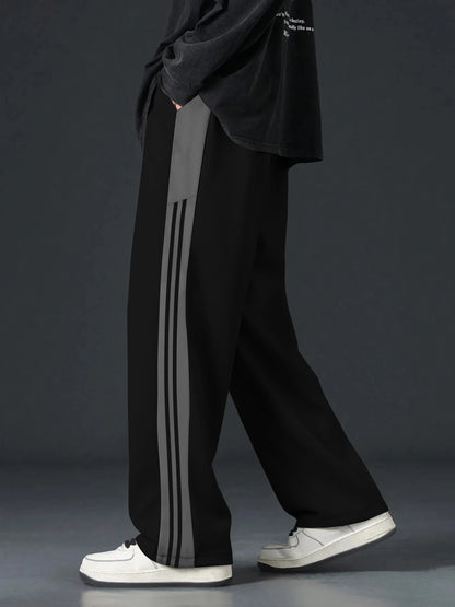 Men Colorblock Beige Track Pants